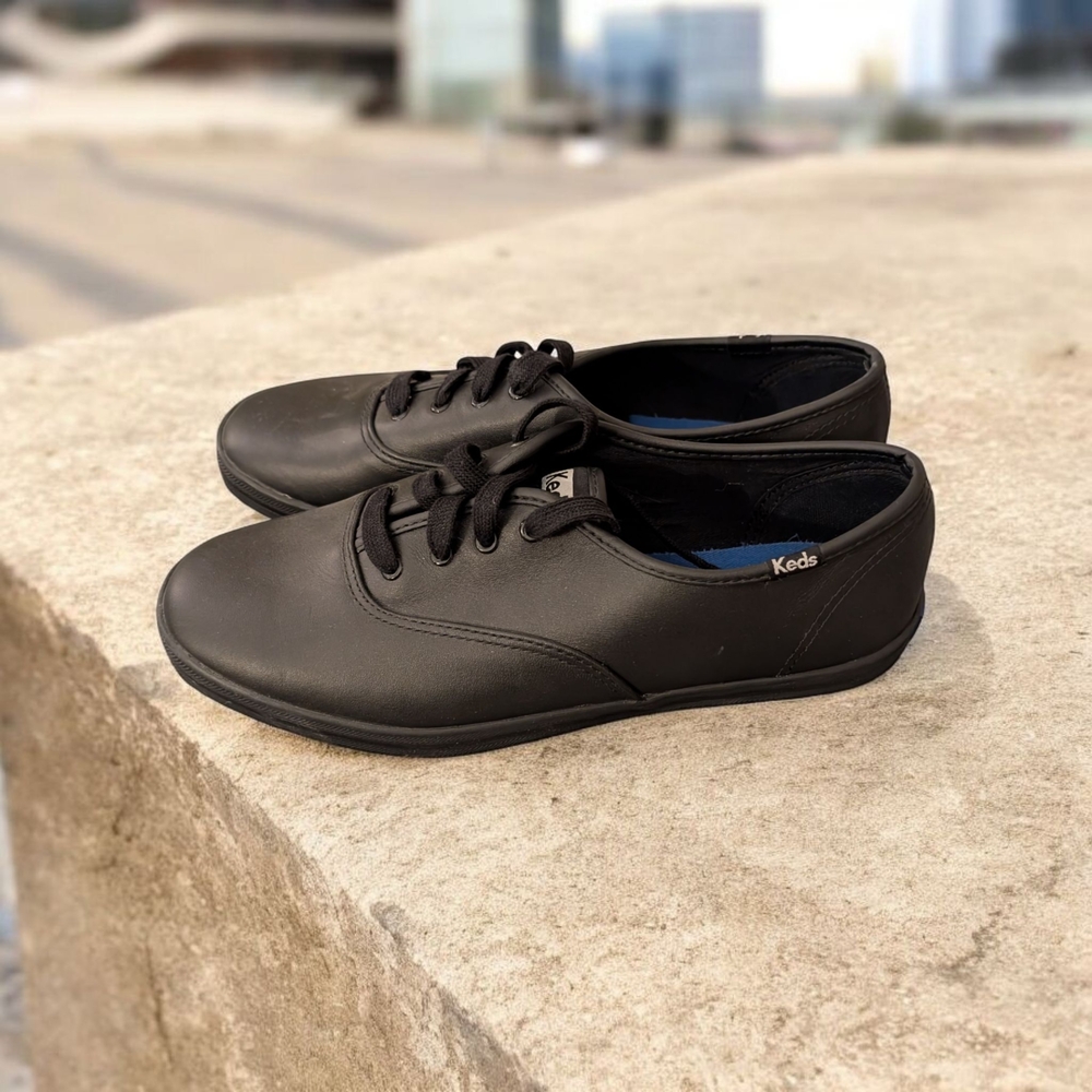Keds Men's Black Leather Sneakers